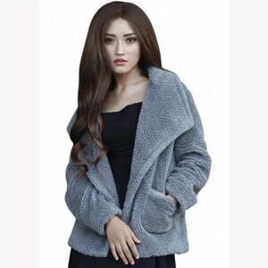 Hugs from Soft Surroundings Fleece Hug-Me Soft Cardigan Jacket Loose Fit Size M